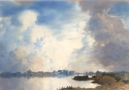 Artwork Title: De IJssel bij Hattem (The Ijssel River near Hattem)