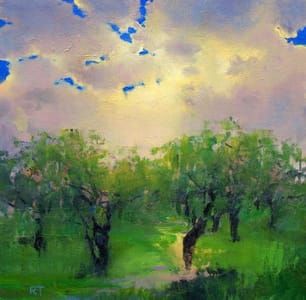 Artwork Title: Rain in the Orchard