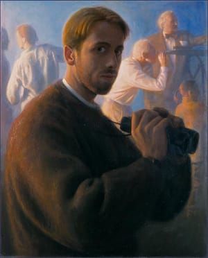 Artwork Title: Self Portrait with Binoculars