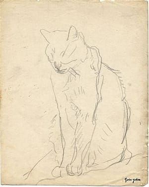 Artwork Title: Cat Sitting with Eyes Closed