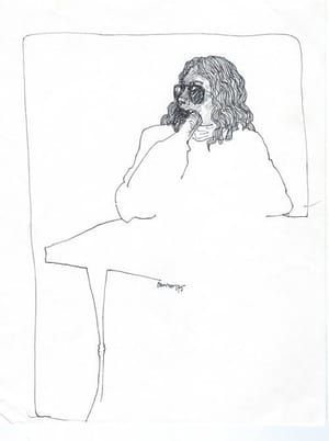 Artwork Title: Cannon At Table (Self Portrait?)