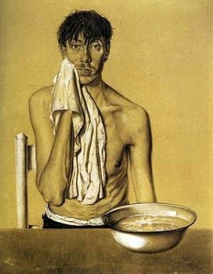 Artwork Title: Dick Zelfportret met waskom (Self Portrait with Wash Basin)