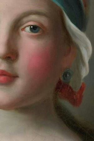 Artwork Title: Portrait Of A Russian Girl In A Blue Dress And Headdress