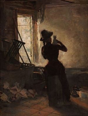 Artwork Title: A Woman and her Cat