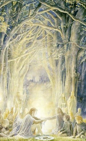 Artwork Title: Frodo's Meeting with Gildor