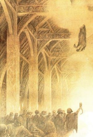 Artwork Title: Beowulf in Heorot