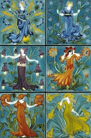 Artwork Title: Ceramic tiles - Flora's Train