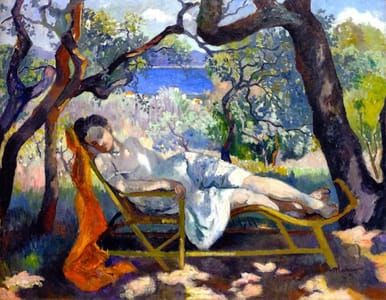Artwork Title: The Siesta Jeanne Asleep