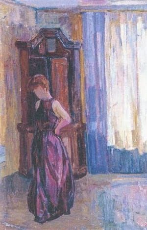 Artwork Title: Self Portrait: A Girl and a Closet