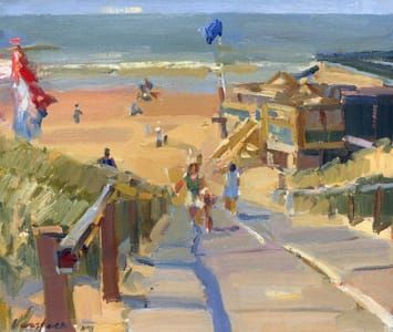 Artwork Title: Strandafslag in middagzon