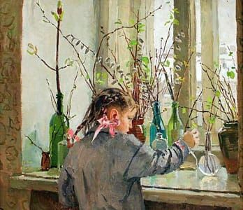 Artwork Title: At the Spring window