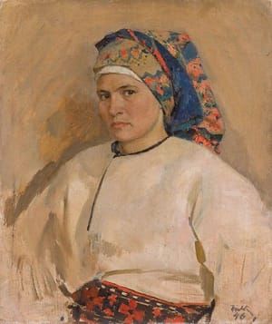 Artwork Title: Self Portrait in Ukrainian Costume