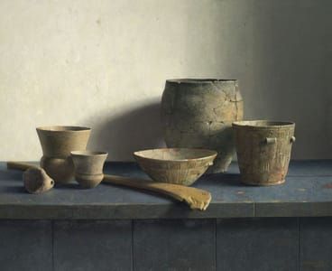 Artwork Title: Stilleven met Drentse archeologica (Still Life of Archaeological Objects from Drenthe)