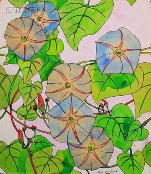 Artwork Title: Purple Morning Glories