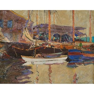 Artwork Title: Boats in a Harbor