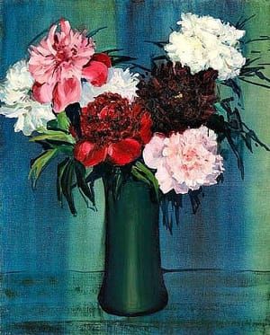 Artwork Title: Peonies in a Green Vase