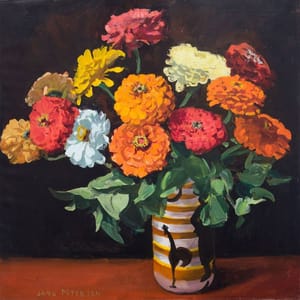 Artwork Title: Zinnias