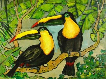 Artwork Title: Two Toucans