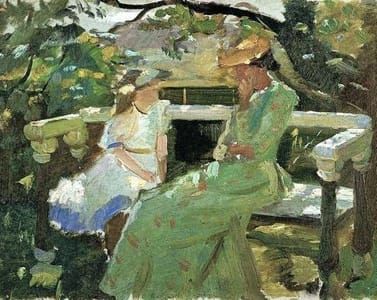 Artwork Title: On the Garden Bench