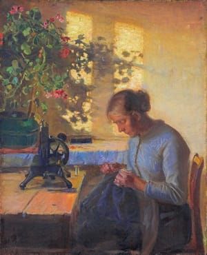 Artwork Title: Syende fiskerpige (Sewing Fisherman's Wife)