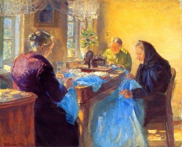 Artwork Title: Three Old Seamstresses