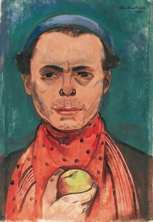 Artwork Title: Self Portrait with Apple