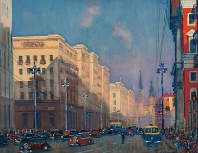 Artwork Title: Gorky Street, Moscow
