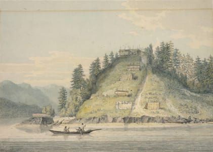 Artwork Title: Village Of Friendly Indians A The Entrance Of Butes Canal