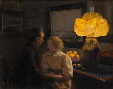 Artwork Title: The Artist's Wife and Daughter