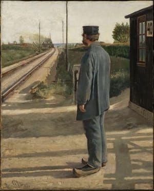 Artwork Title: The Railroad Guard / The Line Man (Banevogteren)