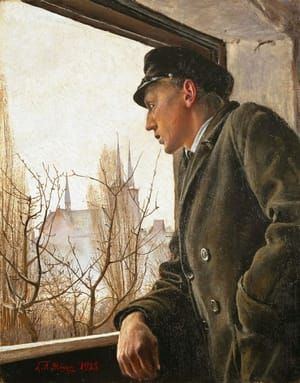 Artwork Title: Ved vinduet. Ole ring, Ordrupgaard