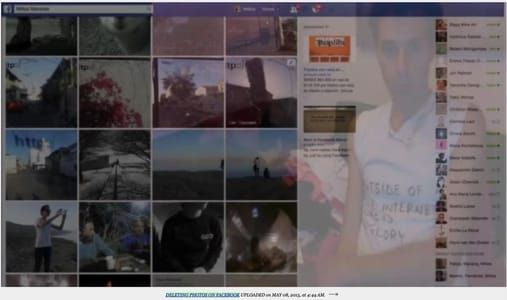 Artwork Title: LOOKING AT the internet (deleting photos)