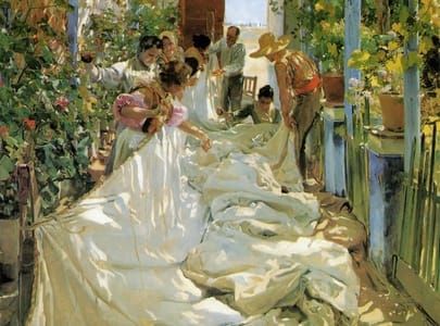 Artwork Title: Mending the Sail