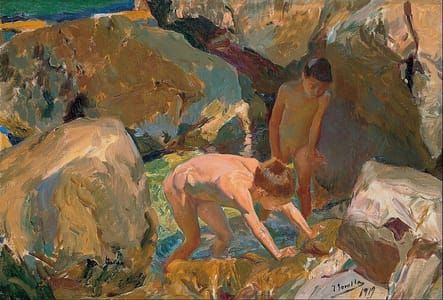 Artwork Title: Children Looking for Shellfish