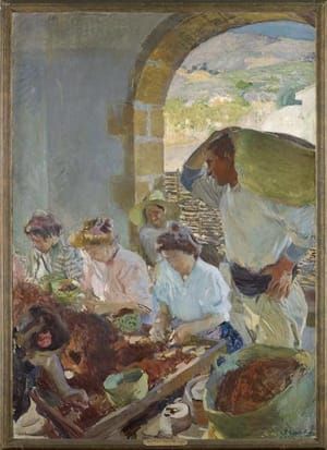 Artwork Title: La préparation des raisins secs a Java