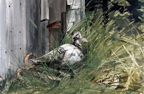 Artwork Title: Ducks Flying in the Marsh
