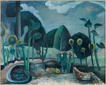Artwork Title: Garden With Dog