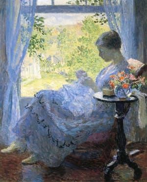 Artwork Title: Young Woman Sewing
