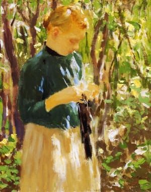 Artwork Title: Girl Knitting