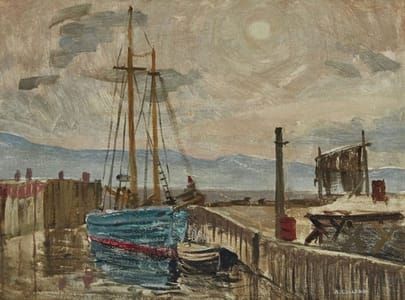 Artwork Title: Overcast at Grand Greve, Gaspe