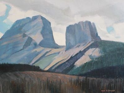Artwork Title: Double Head Mountain, Kananaskis, AB