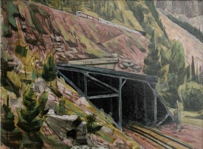 Artwork Title: CPR Spiral Tunnels, Cathedral Mountain