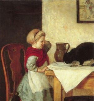 Artwork Title: Girl and Cat