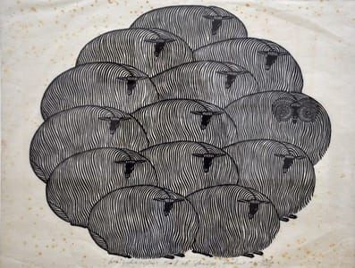 Artwork Title: Herd of Sheep