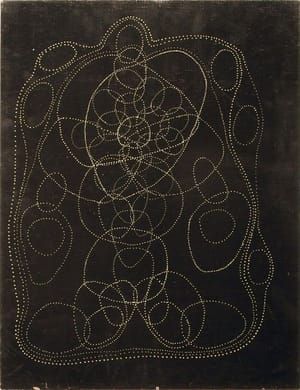 Artwork Title: Full Moon Series – Black Painting: Figure No. 1