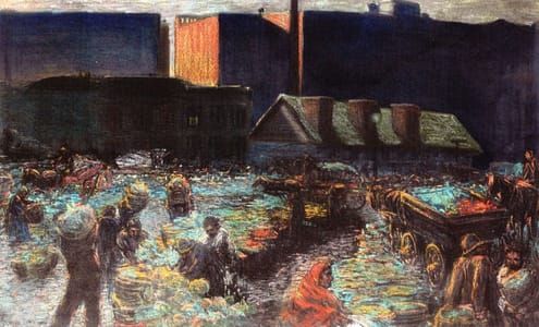 Artwork Title: Market at Dawn