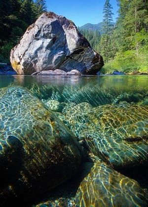 Artwork Title: Split Level Santiam River | (Elkhorn, Oregon)