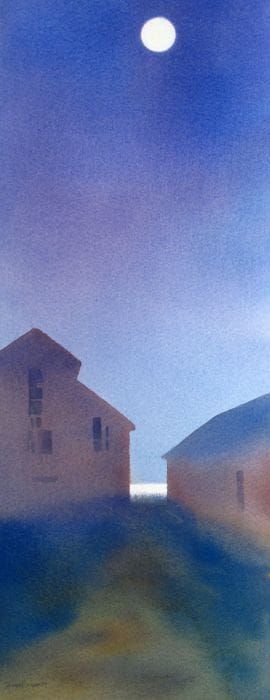 Artwork Title: Barns, Moon, Sea