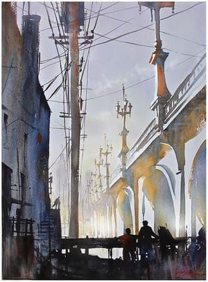 Artwork Title: Olympic Boulevard Bridge - Los Angeles