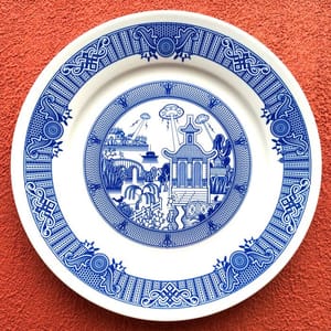 Artwork Title: Calamityware. Plate 4: UFO Invasion